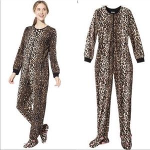 Nick & Nora S Footed PJ Onesie Animal Print